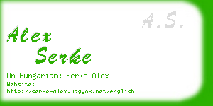 alex serke business card